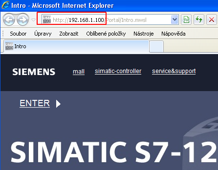 Web server Simatic S7-1200