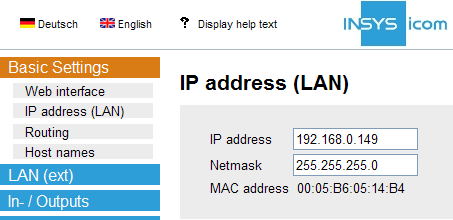 Insys MoRoS router