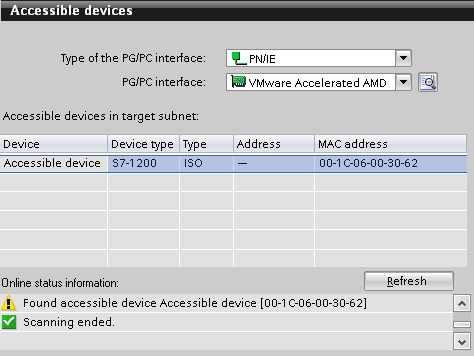 Změna IP adresy v Simatic S7-1200