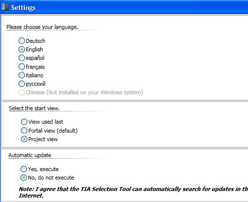 TIA Selection Tool TIA Selection Tool