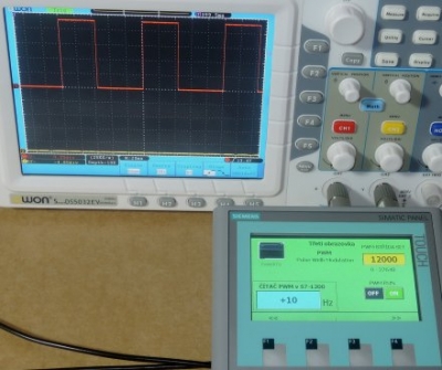 PLC S7-1200 pulzní modulovaný výstup PWM