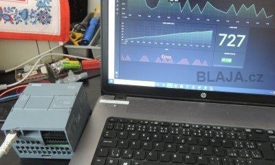 Software OPC Router, vizualizační systém Grafana a PLC Simatic S7-1200