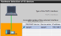 TIA Portal - detekce hardware PROFINET IO zařízení