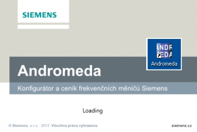 Ceník a konfigurátor Andromeda pro měniče Sinamics v roce 2015